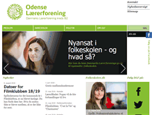 Tablet Screenshot of odenselaererforening.dk